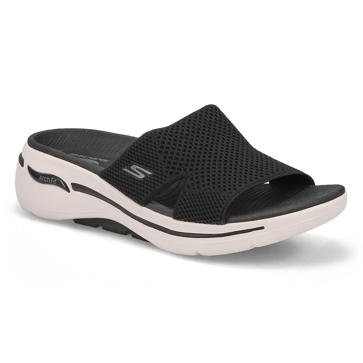 Skechers Lds Go Walk Arch Fit Slide Sandal-Bl