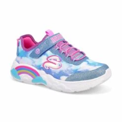 Skechers Girls' Rainbow Racer Light Up Sneake