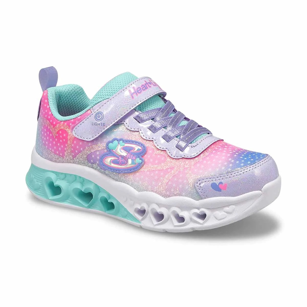 Skechers Girls' Flutter Hearts Lights Sneaker - Image 2