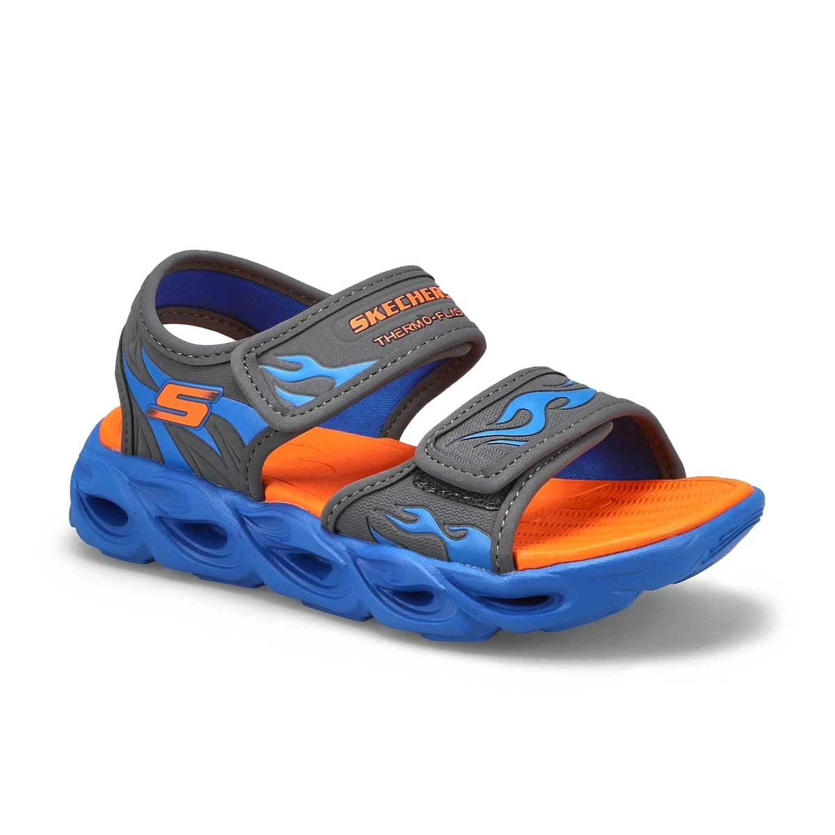 Skechers Boys' Thermo-Splash Sandal - Black/B - Image 3