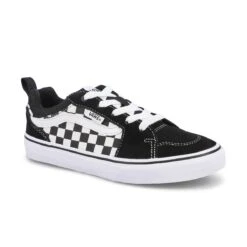 Vans Boys' Filmore Sneaker - Black/White Chec