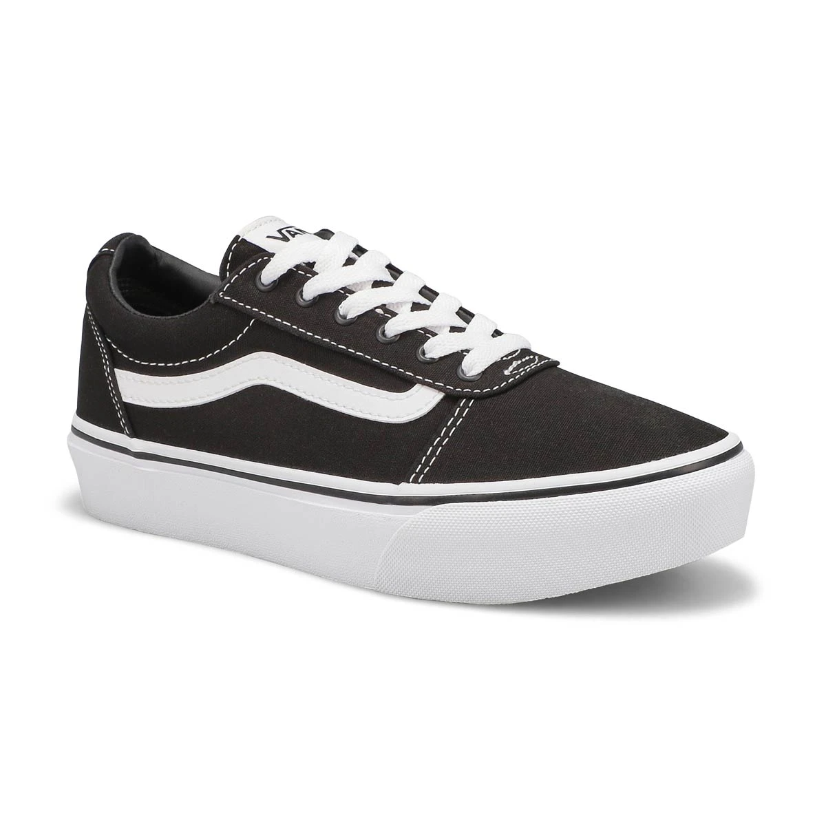 Vans Girls Ward Platform Sneaker - Black/Whit