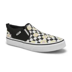Vans Girls' Asher Flower Checkboard Sneaker