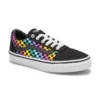Vans Girls' Ward Rainbow Checkered Sneaker