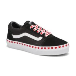 Vans Girls' Ward Heart Foxing Sneaker